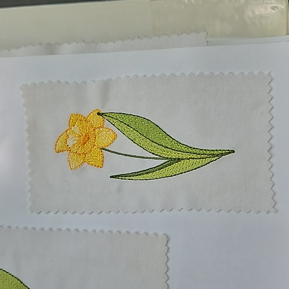 Hand Crafted Other - Handmade machine embroidery flowers patch